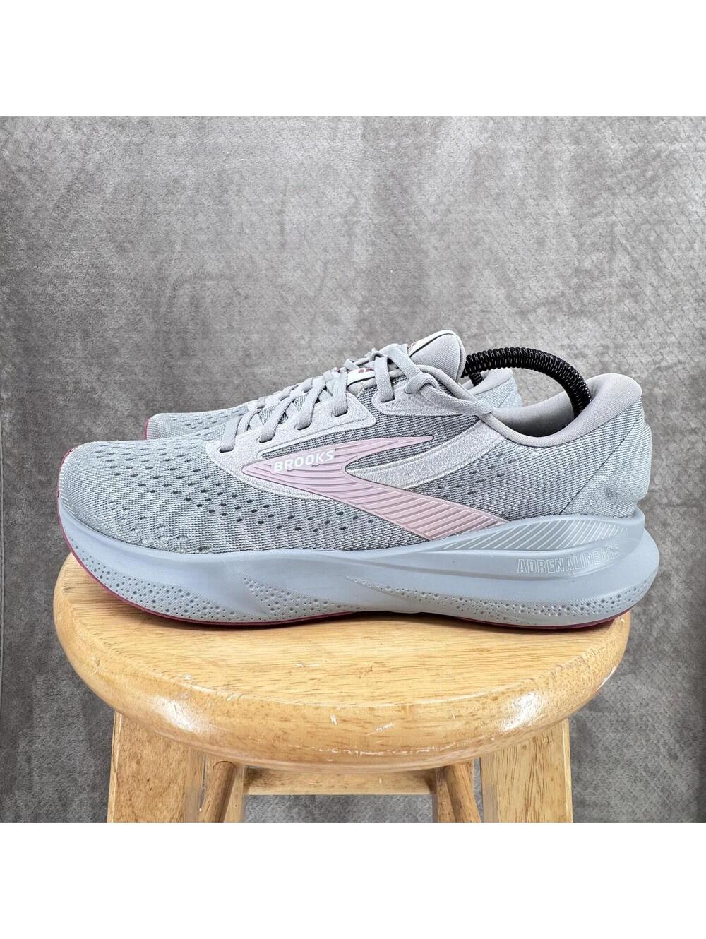 Brooks Adrenaline GTS Shoes Womens 10.5 Gray Running Sneakers Narrow 1204262A019 - Picture 13 of 16